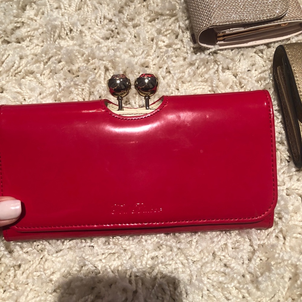 Ted baker red wallet